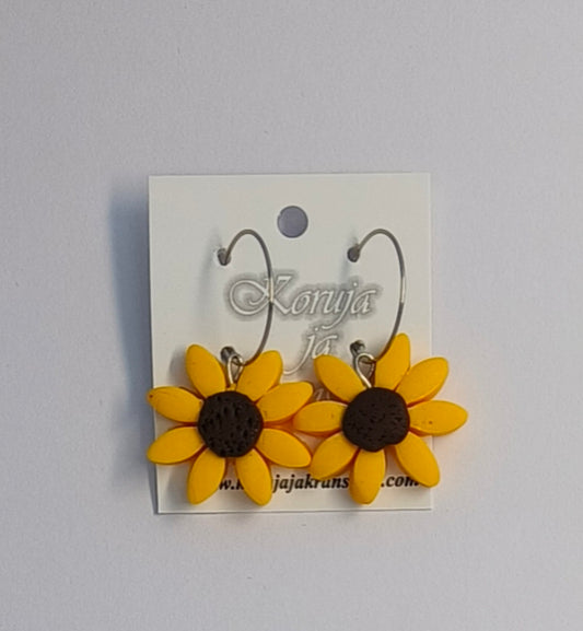 Auringonkukka Korvakorut, Rengaskoukku