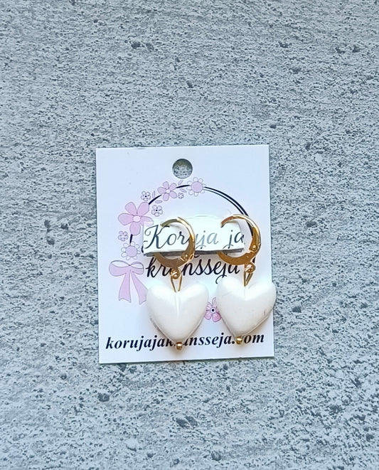 Helmiäis sydän korut