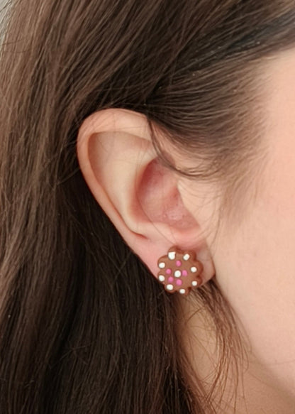 Gingerbread Stud Earrings