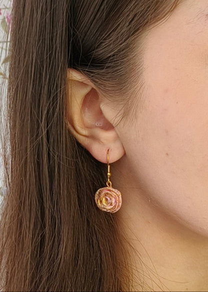 Rose Earrings, Dangling