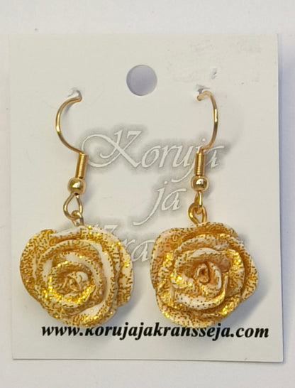 Rose Earrings, Dangling