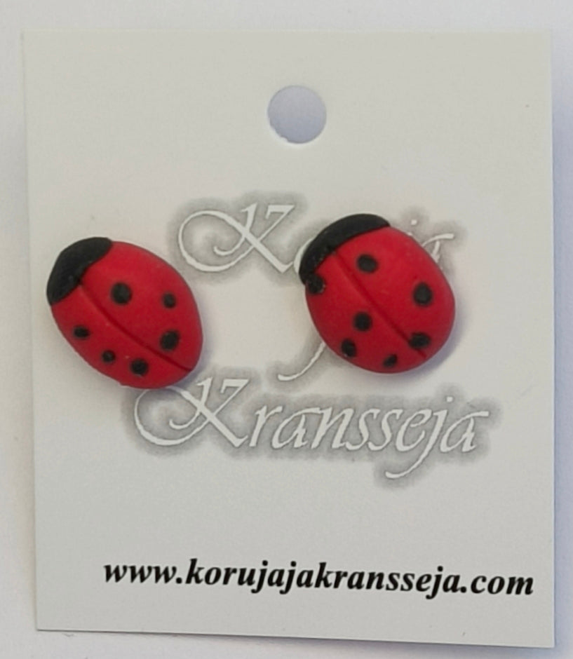 Ladybug Stud Earrings