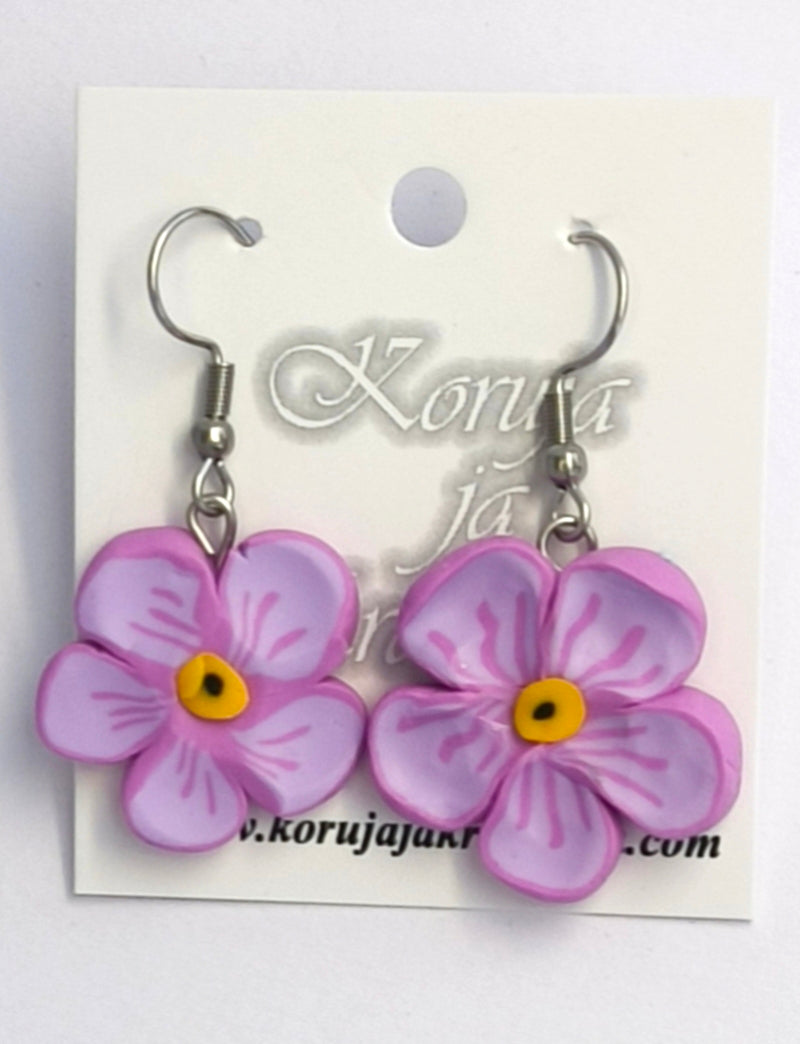 Retro Flower Earrings, Dangling