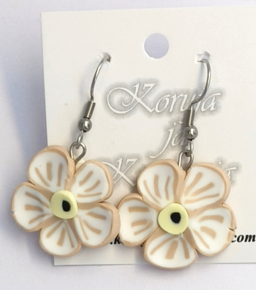 Retro Flower Earrings, Dangling