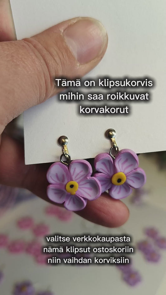 Teräs klipsukoukku, roikkuva korvakoru